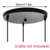 kf-S36a9142ec61e421e92acebba71804b84f Base Para Lustre Acessórios Placa Teto Redonda Com 3 furos