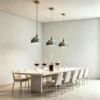 Pendente de Cerâmica Pintada Retrô com Soquete E27 - sobre mesa de jantar Pendente de Cerâmica Pintada Retrô com Soquete E27 - sobre mesa de jantar