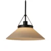 kf-S7ea35d55716d4706a13b0f6a0247850d1 Pendente Cônico de Vidro e Couro LED