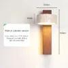 Arandela Wabi-Sabi em Travertino e Madeira com Luz LED Giratória - medidas Arandela Wabi-Sabi em Travertino e Madeira com Luz LED Giratória - medidas