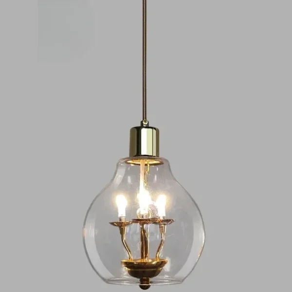 Pendente LED Minimalista com Cúpula de Vidro Pendente LED Minimalista com Cúpula de Vidro